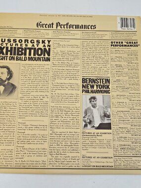 Bernstein Mussorgsky Pictures at an Exhibition 12" record album LP Stereo
